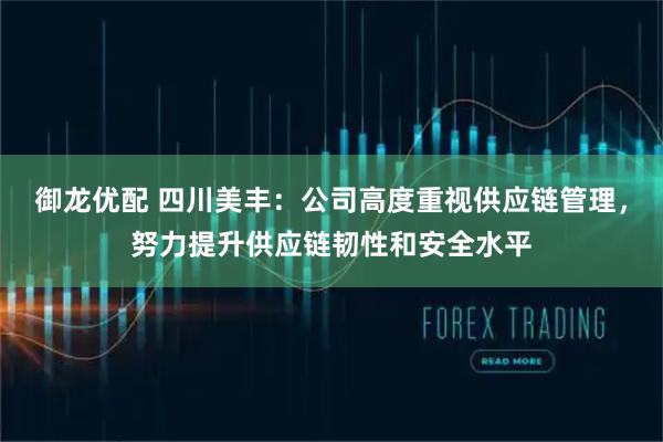 御龙优配 四川美丰：公司高度重视供应链管理，努力提升供应链韧性和安全水平