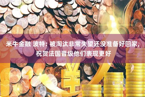米牛金融 波特: 被淘汰非常失望还没准备好回家, 祝贺法国晋级他们表现更好